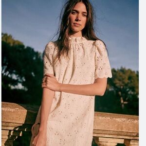 💕 FLIRTY FEMME 💕 stunning, NWT Sezane white lace dress 38 💕